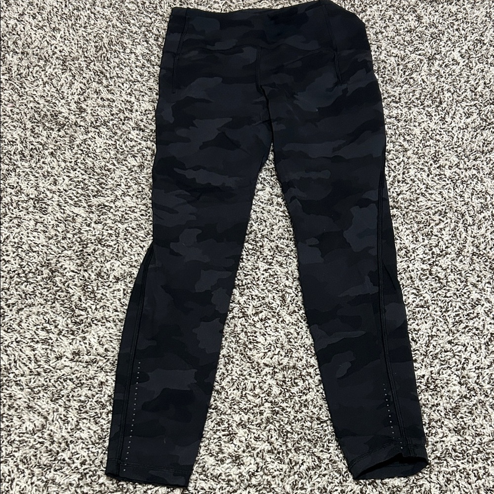 Lululemon Athletica Black Camouflage Leggings